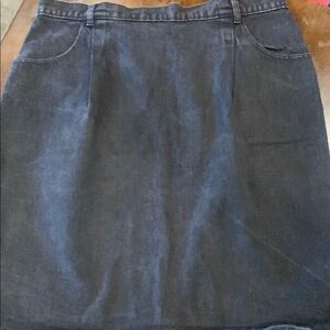 Vintage Willowbend Black Denim Skirt Size 18 in great condition